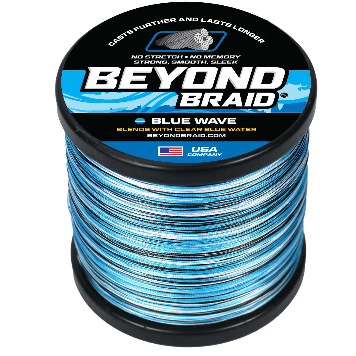 Beyond Braid Braided Fishing Line - Blue Wave - 300 Yards Beyond Braid Braided Fishing Line - Blue Wave - 300 Yards