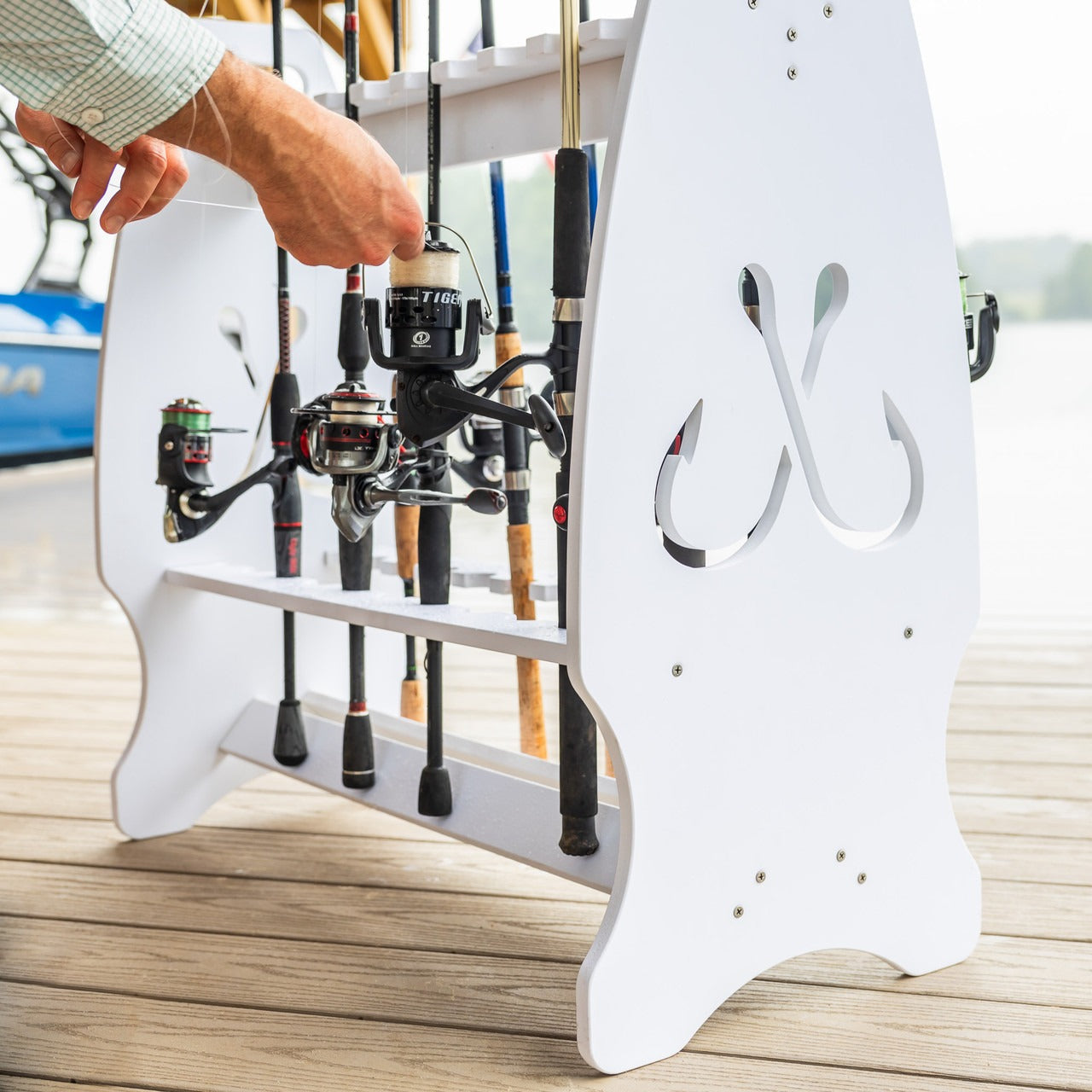 Marlin Fishing Rod Storage Stand
