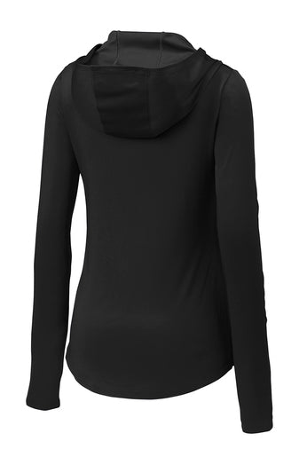Sport-Tek ® Ladies PosiCharge ® Competitor ™ Black Women's Hooded Pullover